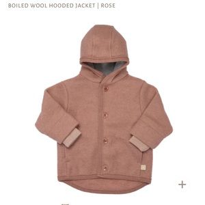 Disana Boiled Wool Hooded Jacket | Rose